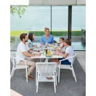 Scaun exterior cu cotiere Stivuabil tapițat H 78cm - Smart by Varaschin Viadurini