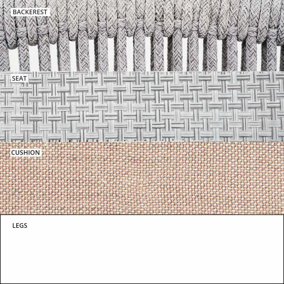 Scaun exterior cu cotiere Stivuabil tapițat H 78cm - Smart by Varaschin Viadurini