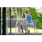 Scaun exterior cu cotiere Stivuabil tapițat H 78cm - Smart by Varaschin Viadurini