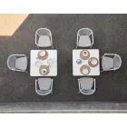 Scaun exterior cu cotiere Stivuabil tapițat H 78cm - Smart by Varaschin Viadurini