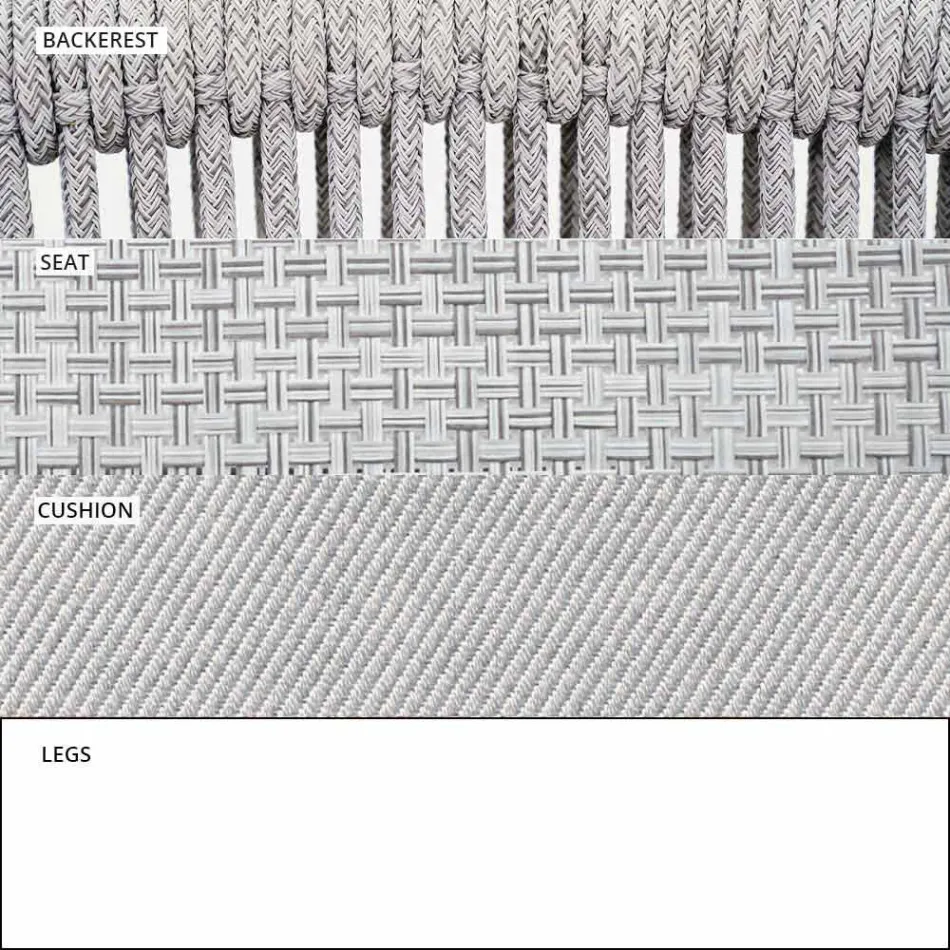 Scaun exterior cu cotiere Stivuabil tapițat H 78cm - Smart by Varaschin Viadurini