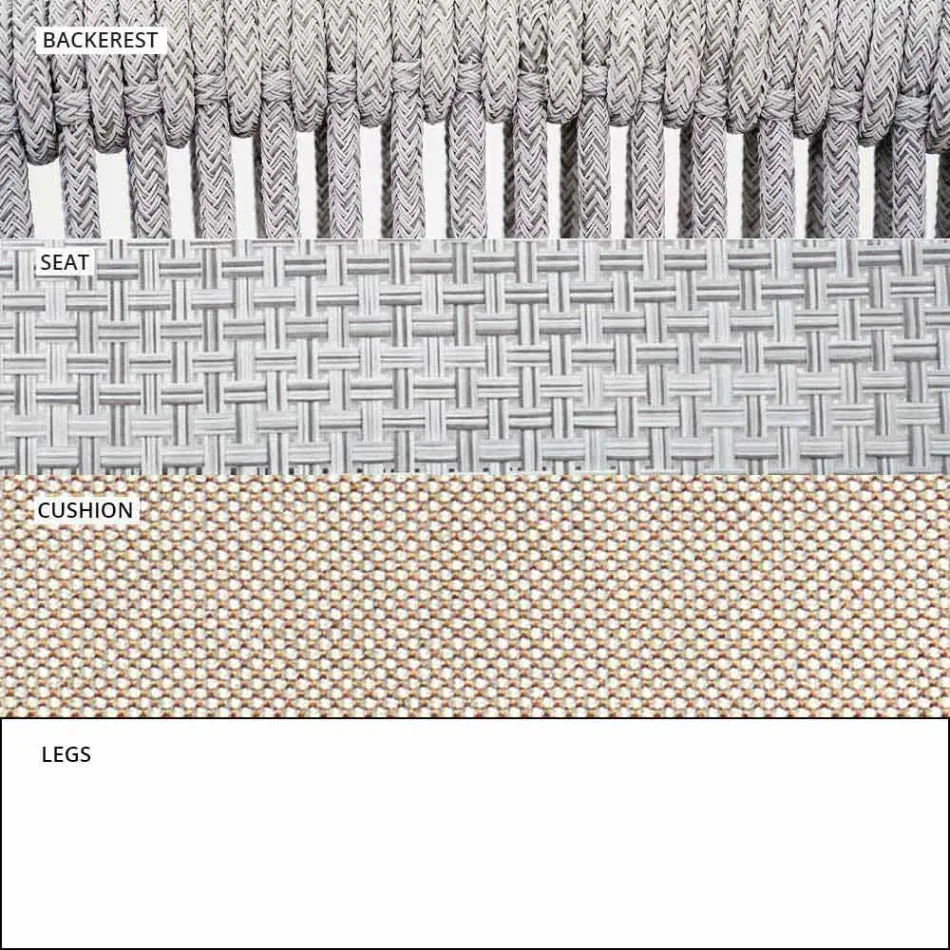 Scaunul de stivuit în aer liber cu cotierele captusite H 73cm - Smart by Varaschin Viadurini