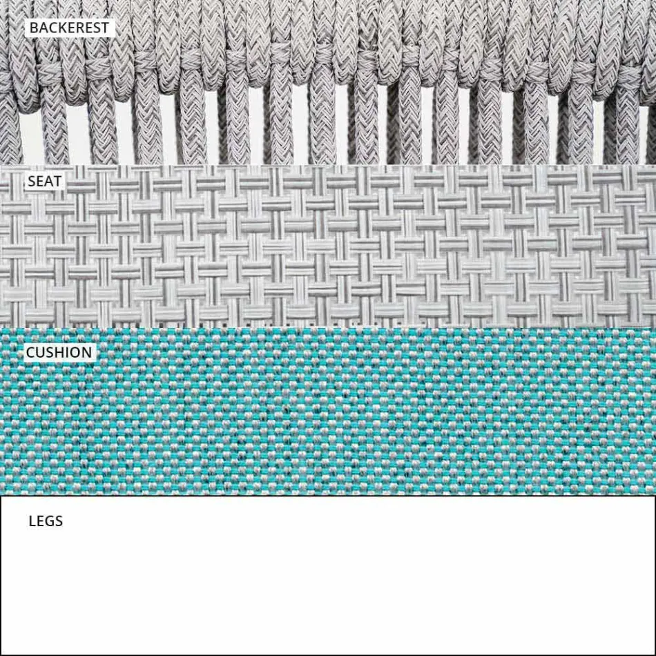 Scaunul de stivuit în aer liber cu cotierele captusite H 73cm - Smart by Varaschin Viadurini