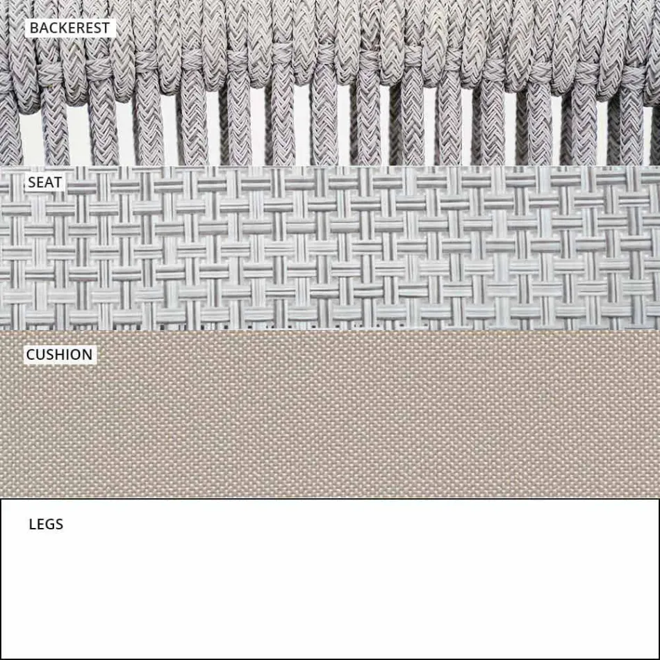 Scaunul de stivuit în aer liber cu cotierele captusite H 73cm - Smart by Varaschin Viadurini