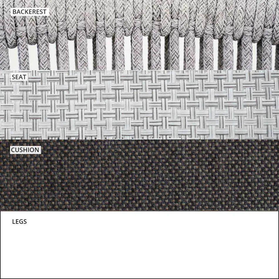 Scaunul de stivuit în aer liber cu cotierele captusite H 73cm - Smart by Varaschin Viadurini