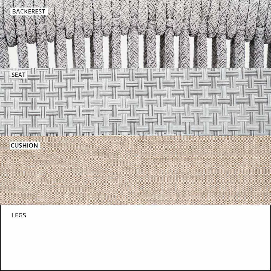 Scaunul de stivuit în aer liber cu cotierele captusite H 73cm - Smart by Varaschin Viadurini