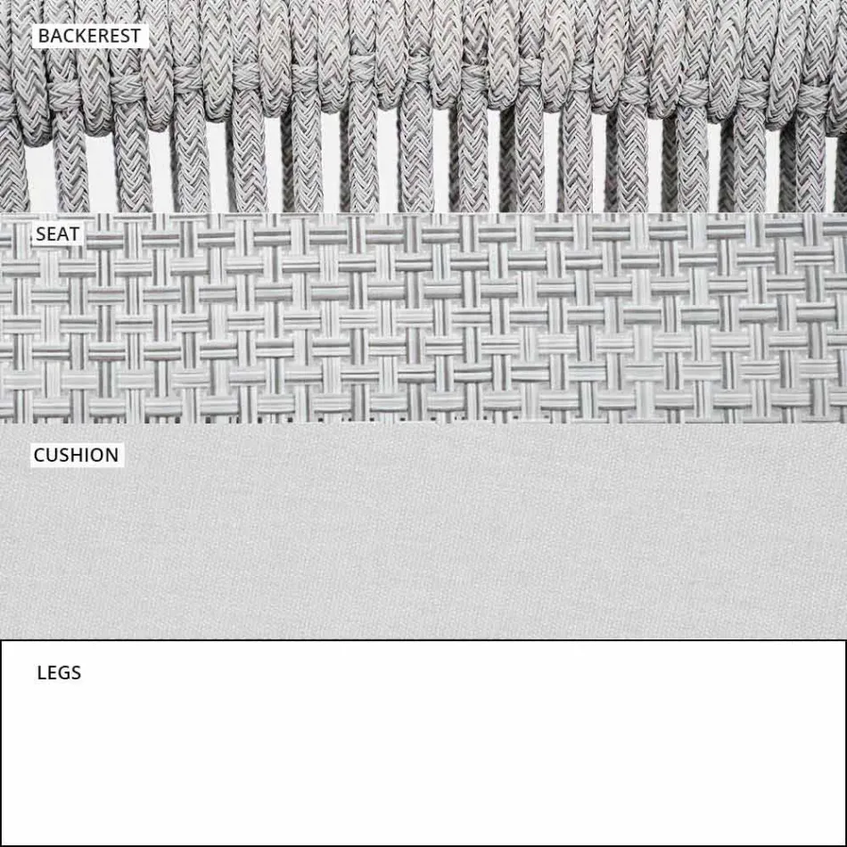 Scaunul de stivuit în aer liber cu cotierele captusite H 73cm - Smart by Varaschin Viadurini