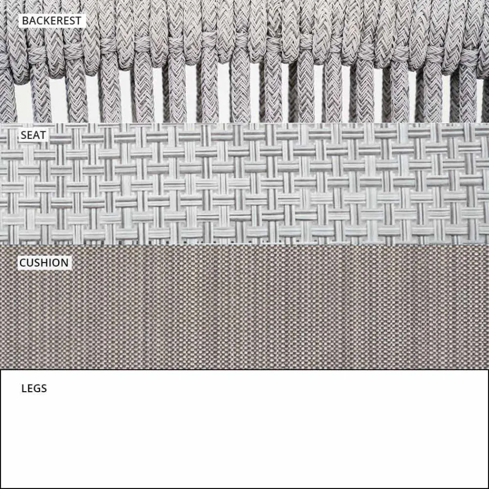 Scaunul de stivuit în aer liber cu cotierele captusite H 73cm - Smart by Varaschin Viadurini