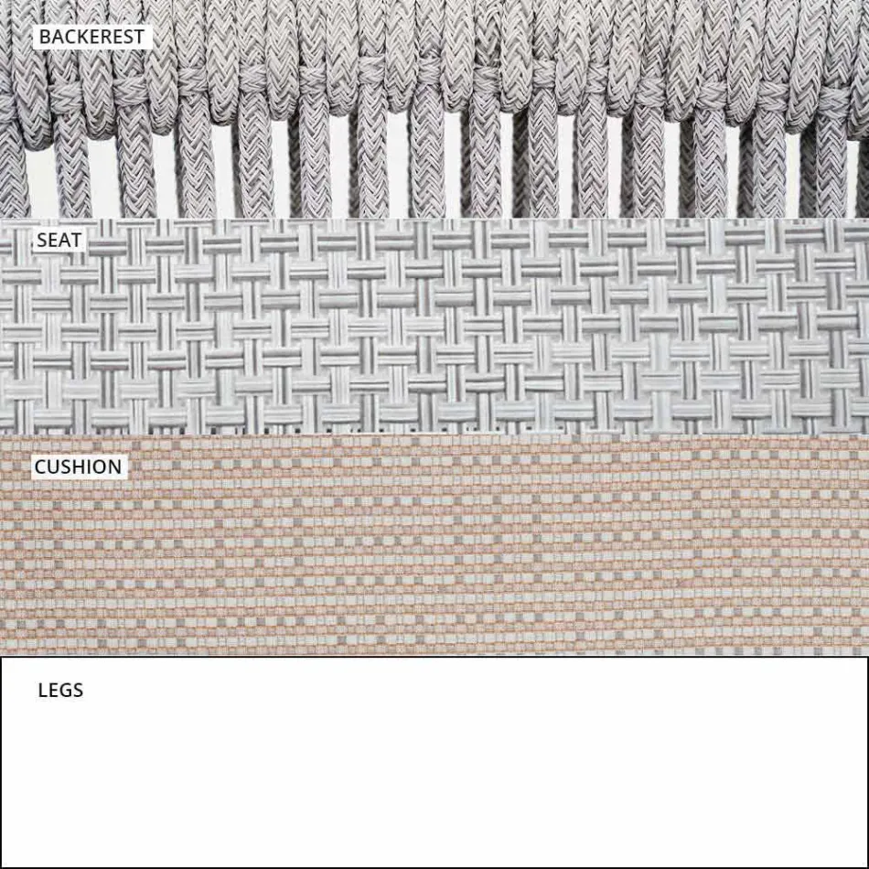 Scaunul de stivuit în aer liber cu cotierele captusite H 73cm - Smart by Varaschin Viadurini