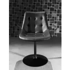 Scaun pivotant, scaun din Ecopiele Capitonnè Processing - Aura Viadurini