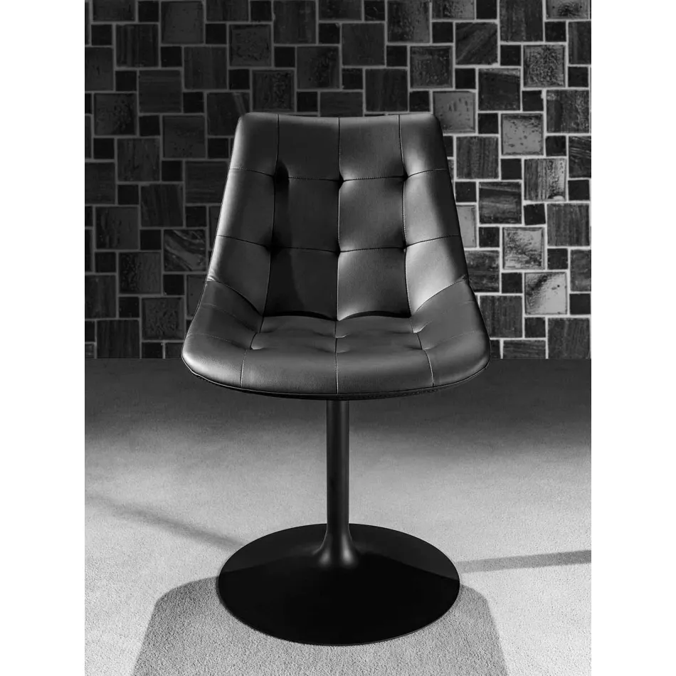 Scaun pivotant, scaun din Ecopiele Capitonnè Processing - Aura Viadurini