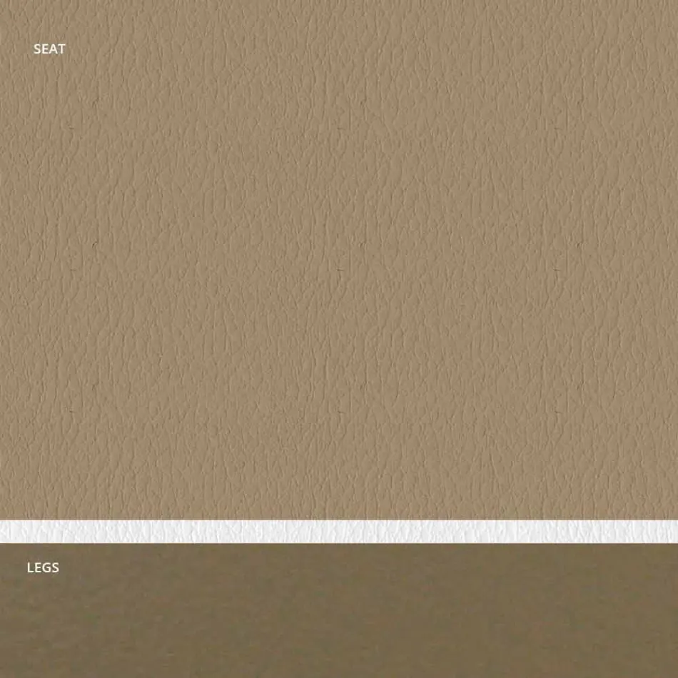 Scaun din oțel căptușit și scaun din piele artificială cu margine albă – Nirvana Viadurini