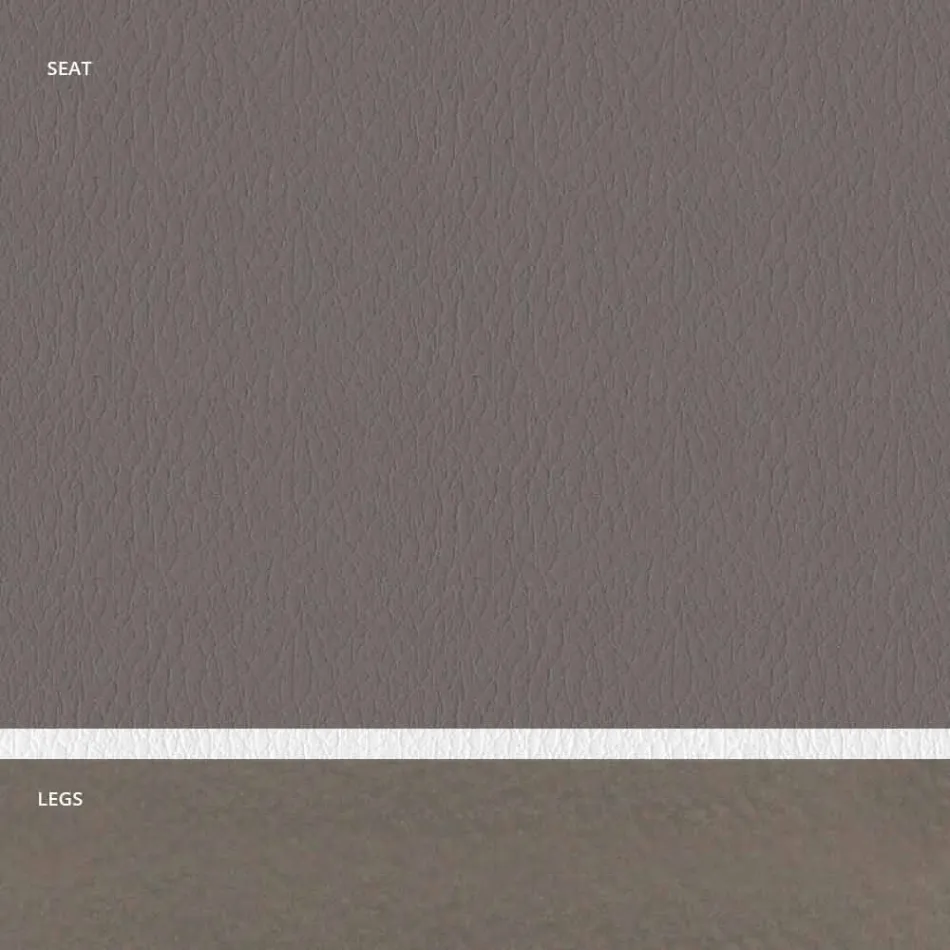 Scaun din oțel căptușit și scaun din piele artificială cu margine albă – Nirvana Viadurini