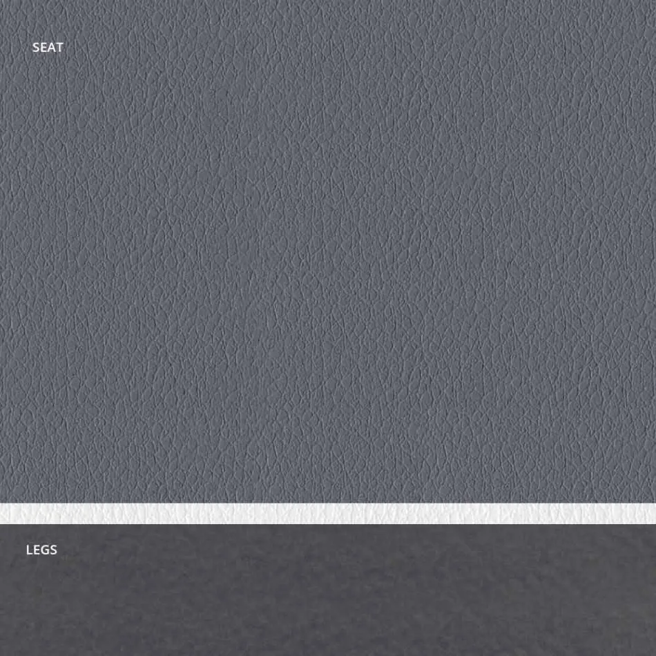 Scaun din oțel căptușit și scaun din piele artificială cu margine albă – Nirvana Viadurini