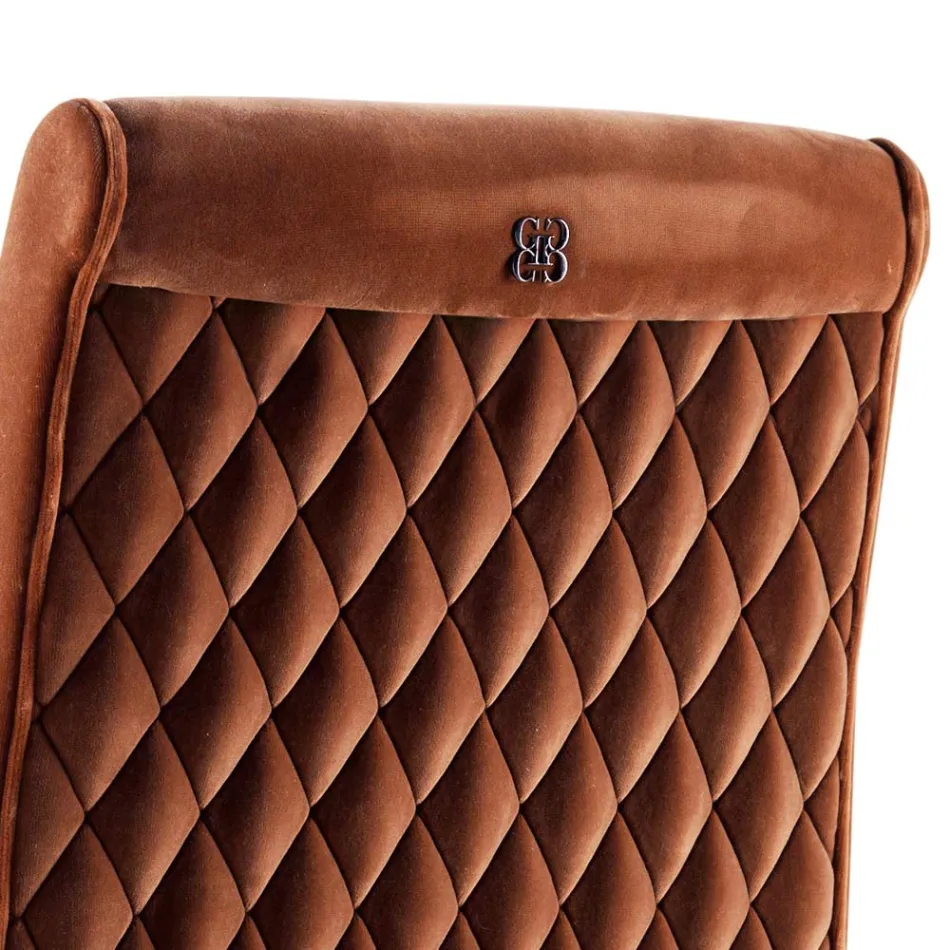 Scaun din lemn masiv din lemn masiv Grilli Zarafa fabricat în Italia, 2 piese Viadurini