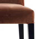 Scaun din lemn masiv din lemn masiv Grilli Zarafa fabricat în Italia, 2 piese Viadurini