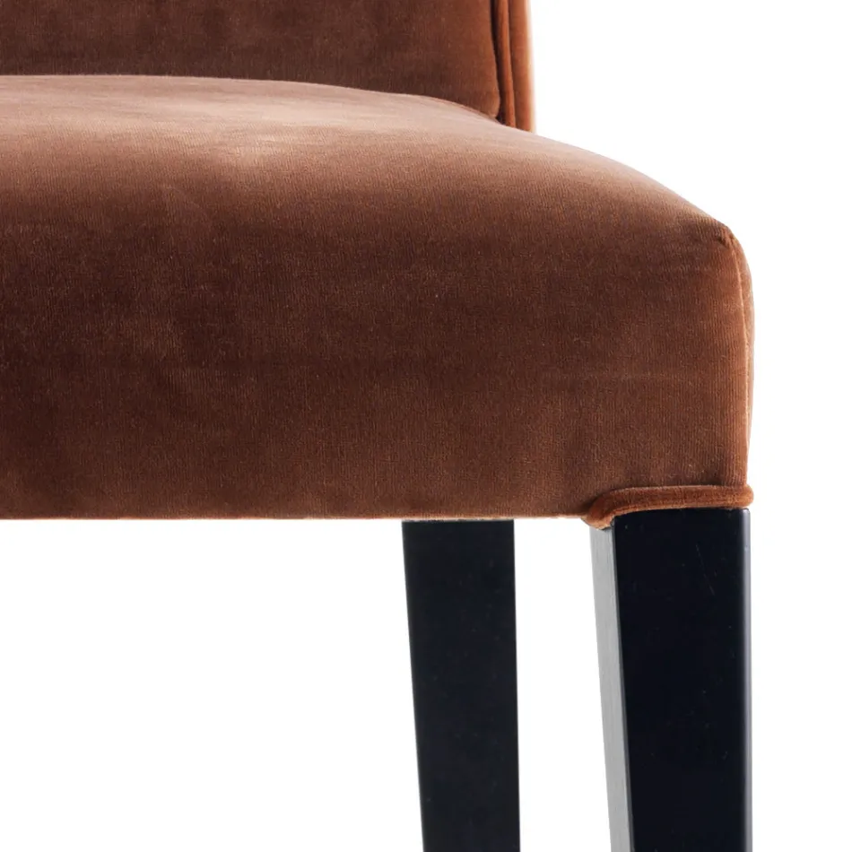 Scaun din lemn masiv din lemn masiv Grilli Zarafa fabricat în Italia, 2 piese Viadurini