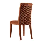 Scaun din lemn masiv din lemn masiv Grilli Zarafa fabricat în Italia, 2 piese Viadurini