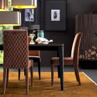 Scaun din lemn masiv din lemn masiv Grilli Zarafa fabricat în Italia, 2 piese Viadurini