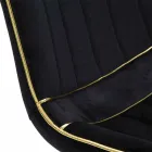 Scaun tapițat de sufragerie din lemn și țesături, 2 piese - Kolly Viadurini