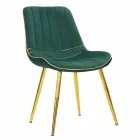 Scaun tapițat de sufragerie din lemn și țesături, 2 piese - Kolly Viadurini