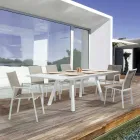 Scaun de exterior stivuibil din Aluminiu Vopsit, Homemotion, 4 piese - Odelia Viadurini