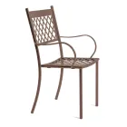 Scaun de exterior stivuibil din Otel Galvanizat Fabricat in Italia 4 Bucati - Celia Viadurini