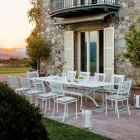 Scaun de exterior stivuibil din Otel Galvanizat Fabricat in Italia 4 Bucati - Celia Viadurini