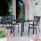 Scaun de exterior stivuibil din Otel Galvanizat Fabricat in Italia 4 Bucati - Celia Viadurini