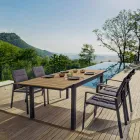 Scaun de exterior stivuibil din aluminiu textilen și antracit, 6 bucăți - Urban Viadurini