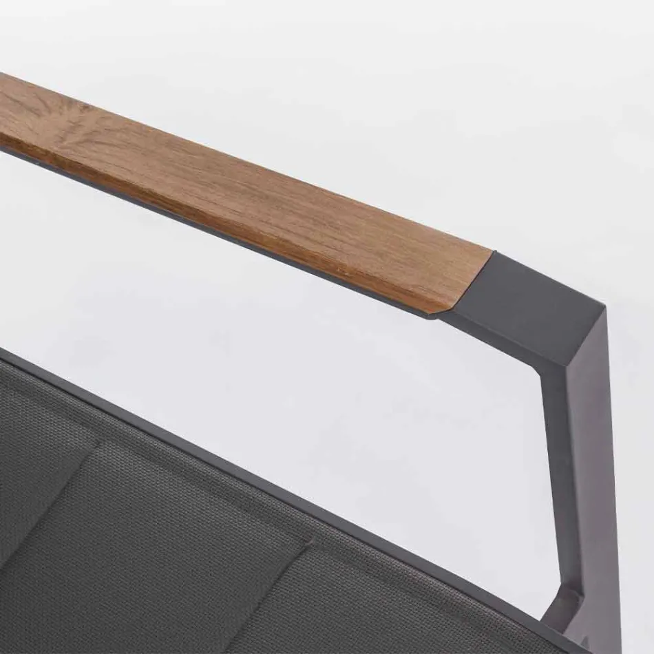 Scaun de exterior stivuibil din aluminiu textilen și antracit, 6 bucăți - Urban Viadurini