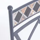 Scaun de gradina din otel stivuibil cu sau fara cotiere - Letizia Viadurini