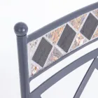 Scaun de gradina stivuibil din otel cu sau fara cotiere - Letizia Viadurini