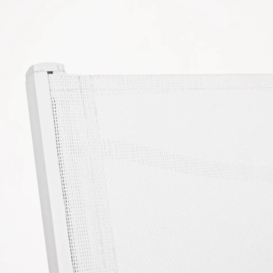 Scaun stivuibil din Aluminiu si Textilena pentru Gradina, Design Modern - Franz Viadurini