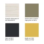 Scaun stivuibil din frasin cu sezut din stofa Made in Italy, 2 piese - Oslo Viadurini