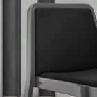 Scaun stivuibil din Lemn cu Scaun din Catifea Fabricat in Italia, 2 Bucati - Leipzig Viadurini