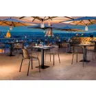 Scaun metalic în aer liber, aplicabil, fabricat în Italia, 4 piese - Verna Viadurini