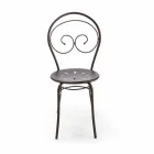 Scaun de exterior stivuibil din metal fabricat în Italia, 2 piese - autoritate Viadurini