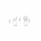 Scaun de exterior stivuibil din metal fabricat în Italia, 2 piese - autoritate Viadurini