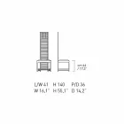 Scaun din frasin vopsit negru cu scaun din bumbac Made in Italy - Merapio Viadurini