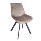 Scaun metalic si scaun din catifea Made in Italy - Corazon Viadurini
