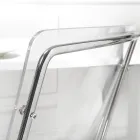 Scaun din Plexiglass Transparent si Fier Made in Italy 2 Piese - Charlotte Viadurini