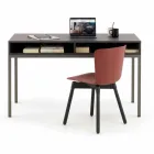 Scaun din polipropilenă cu bază din stejar colorat Fabricat în Italia, 2 bucăți - Scandio Viadurini