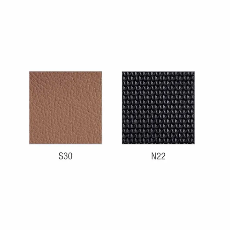 Scaun din piele semi-direcțională și operativă Mina fabricat în Italia Viadurini