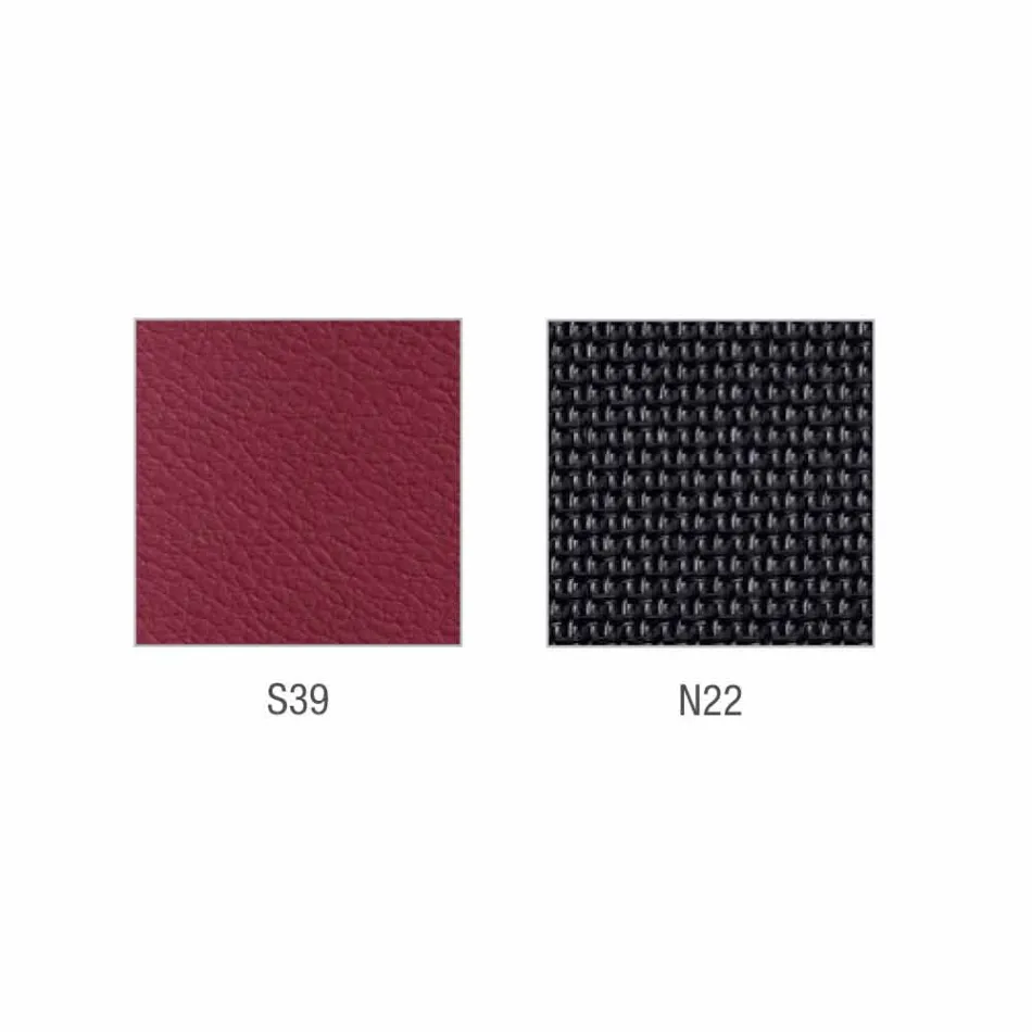 Scaun din piele semi-direcțională și operativă Mina fabricat în Italia Viadurini