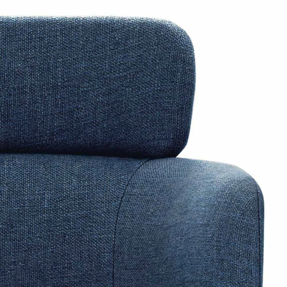 Scaun din stofă cu structură din metal negru de lux Made in Italy - Cacao Viadurini