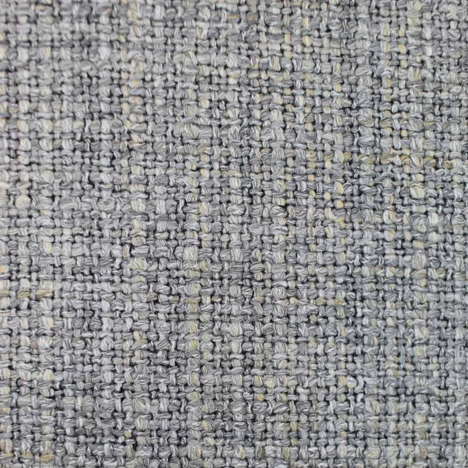 Scaun din stofă cu structură din metal negru de lux Made in Italy - Cacao Viadurini