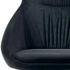 Scaun din Catifea si Otel Lacuit RAL Made in Italy 4 Piese - Mariapina Viadurini