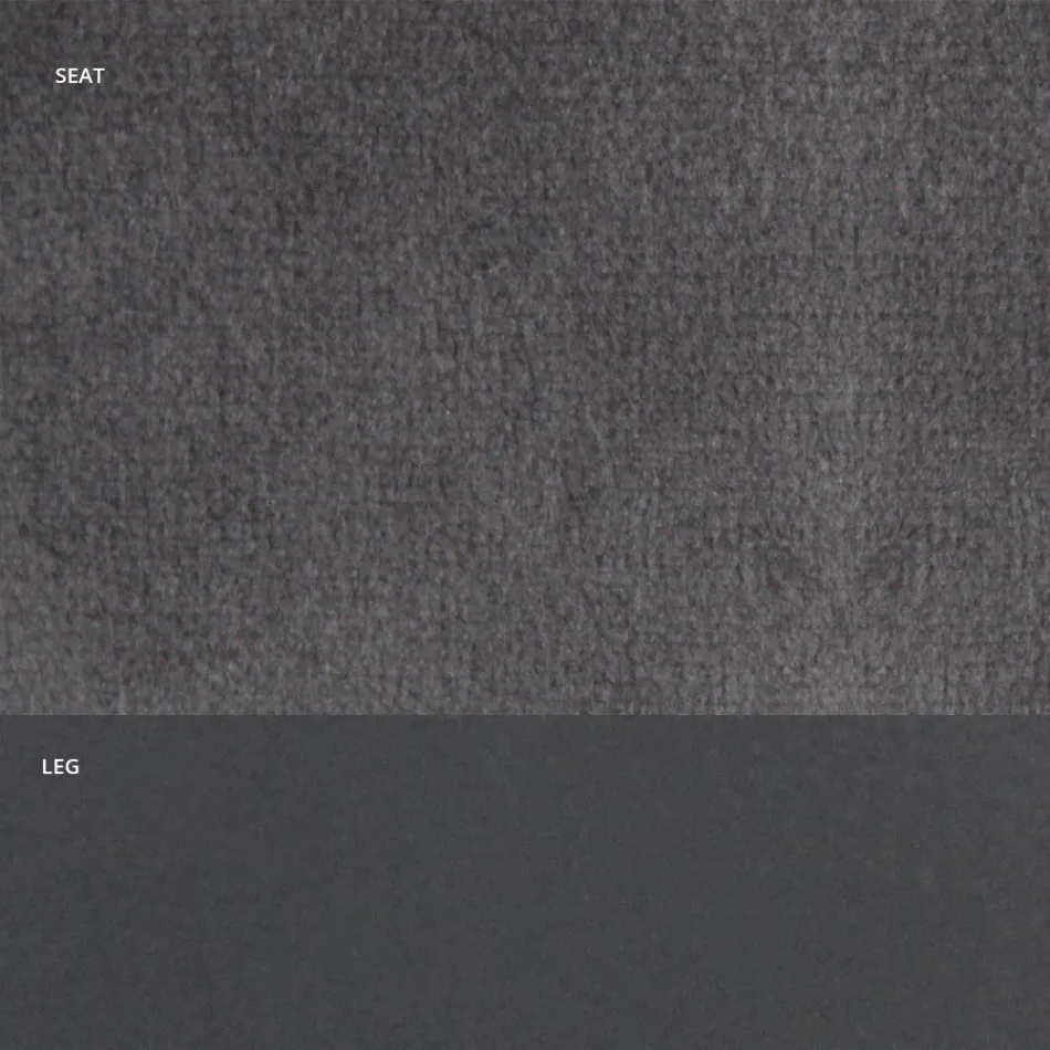 Scaun din Catifea si Otel Lacuit RAL Made in Italy 4 Piese - Mariapina Viadurini