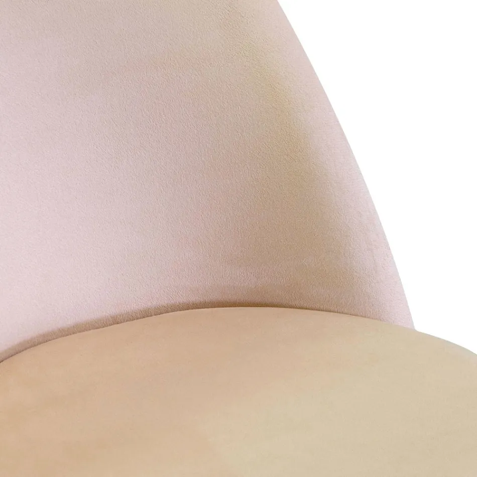 Scaun din catifea și cadru metalic în diferite finisaje - Penna Viadurini